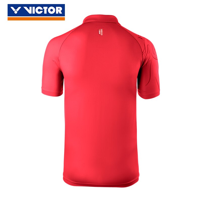 Victor Men Badminton T Shirts 100% Polyester Quick Dry Sportswear For China Open Clothes 80081