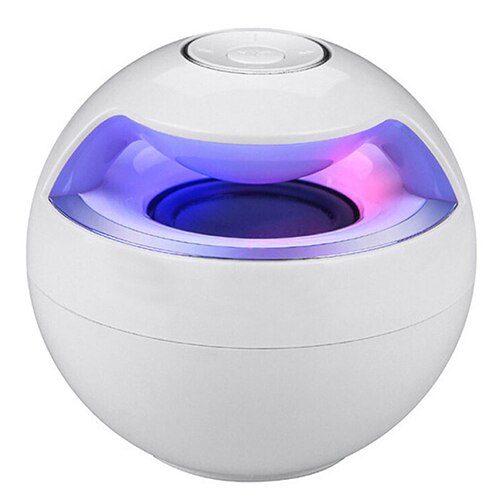ZK50 Mini Bluetooth Speakers Draagbare Bal Met Led Licht Draadloze Speaker Muziek Bluetooth Speaker Bass Stereo Subwoofer Mic Fm: WH