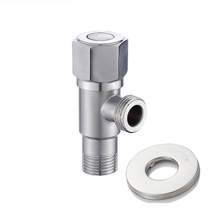 G1/2*1/2 304 Stainless Steel Water Heater Tap Universal Water Stop Valve Engineering Household Thickened Leakproof Angle Valve