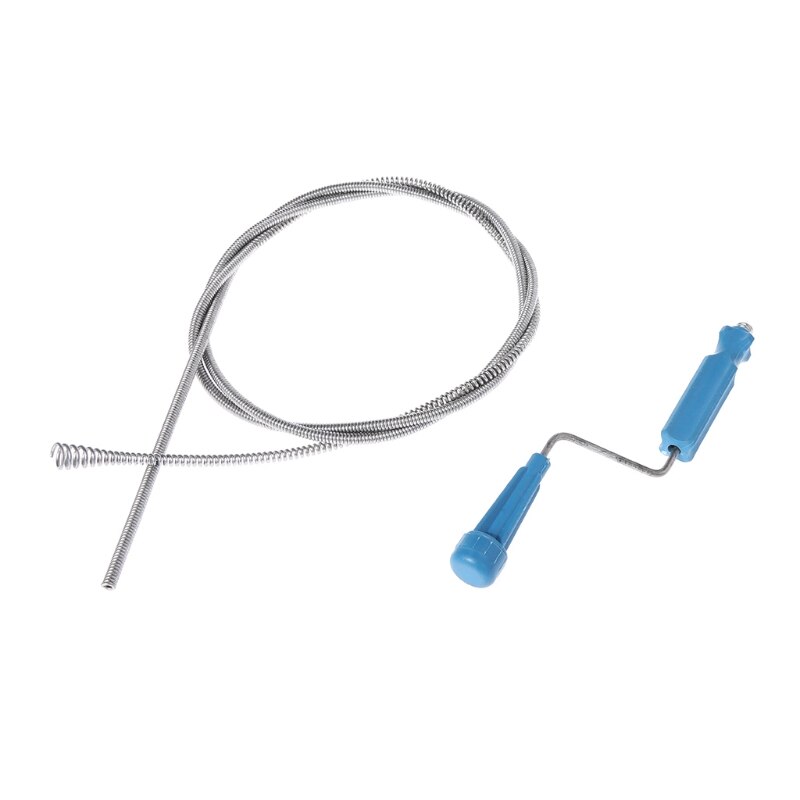 Drain Pipe Cleaning Tool Rod Sink & Clog Hair Grime Remover 180cm M7DF