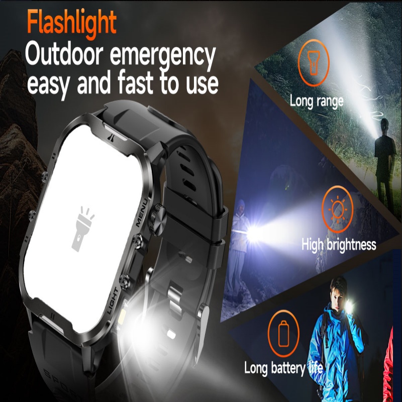 Xiaomi-Montre intelligente militaire pour homme, IP68, 3iko, sports de plein air, suivi de la condition physique, moniteur de santé, appel Bluetooth, , 2024
