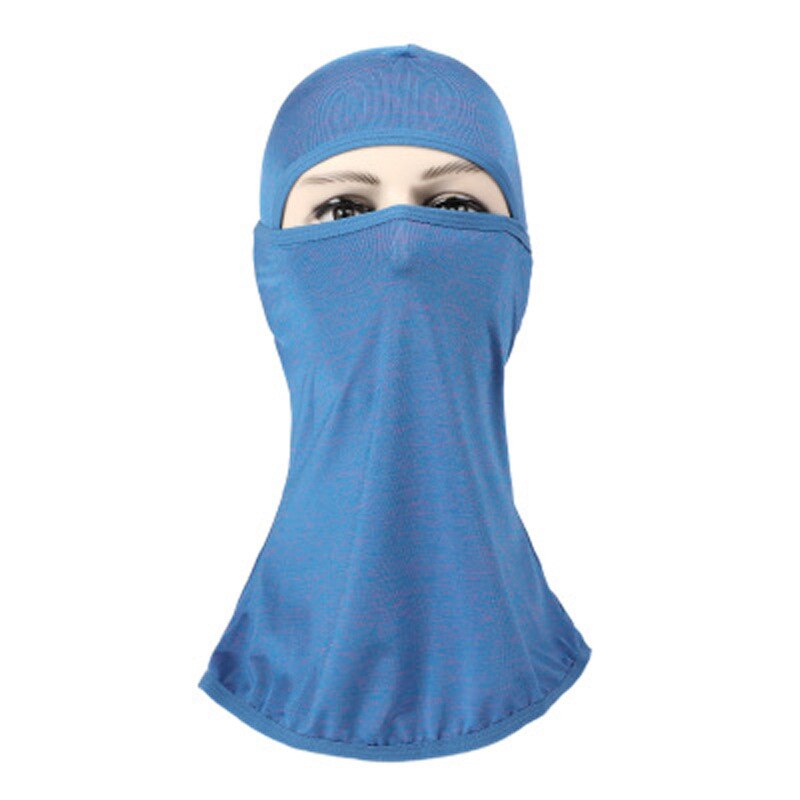 1pc Summer Cool Solid Breathable Balaclava Face Mouth Mask Man Women Unisex Outdoor Cycling Mask Black Mask Mouth Head Cover
