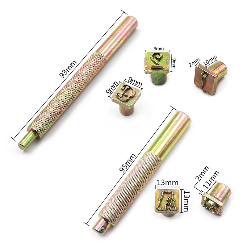 Alphabet Digitale Leder Stanzen Carving Messer Druck schlagen Werkzeuge Englisch Buchstaben Metall Leder Stempel einstellen Leder Werkzeuge