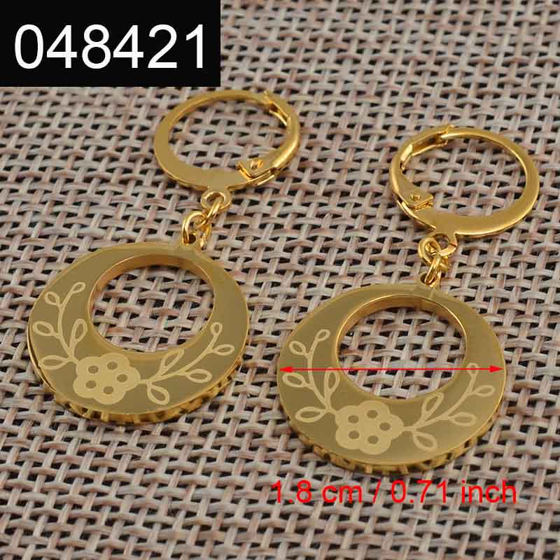 Anniyo Orecchini colore oro per donne Ragazze Orecchini Kiribati Nuova Zelanda Australia Gioielli Marshall Micronesia # 048221