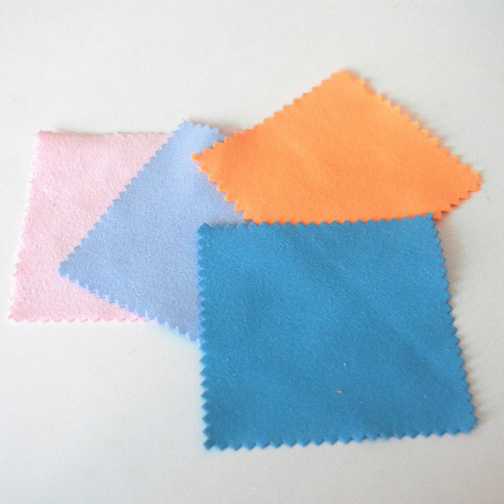 10Pcs Sieraden Poetsdoek Clean Cleaning Voor Platina Goud En Zilver Bril Jewelrys
