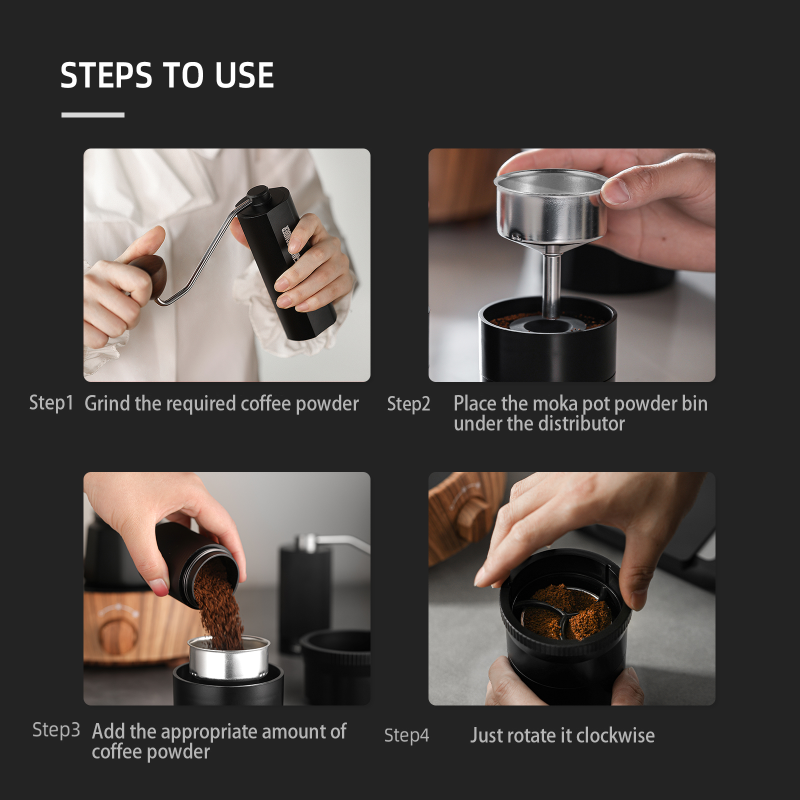 Distribuidor de café Moka de MHW-3BOMBER, altura adaptable, herramientas niveladoras de distribución de café Mocha, accesorios de Barista para el hogar