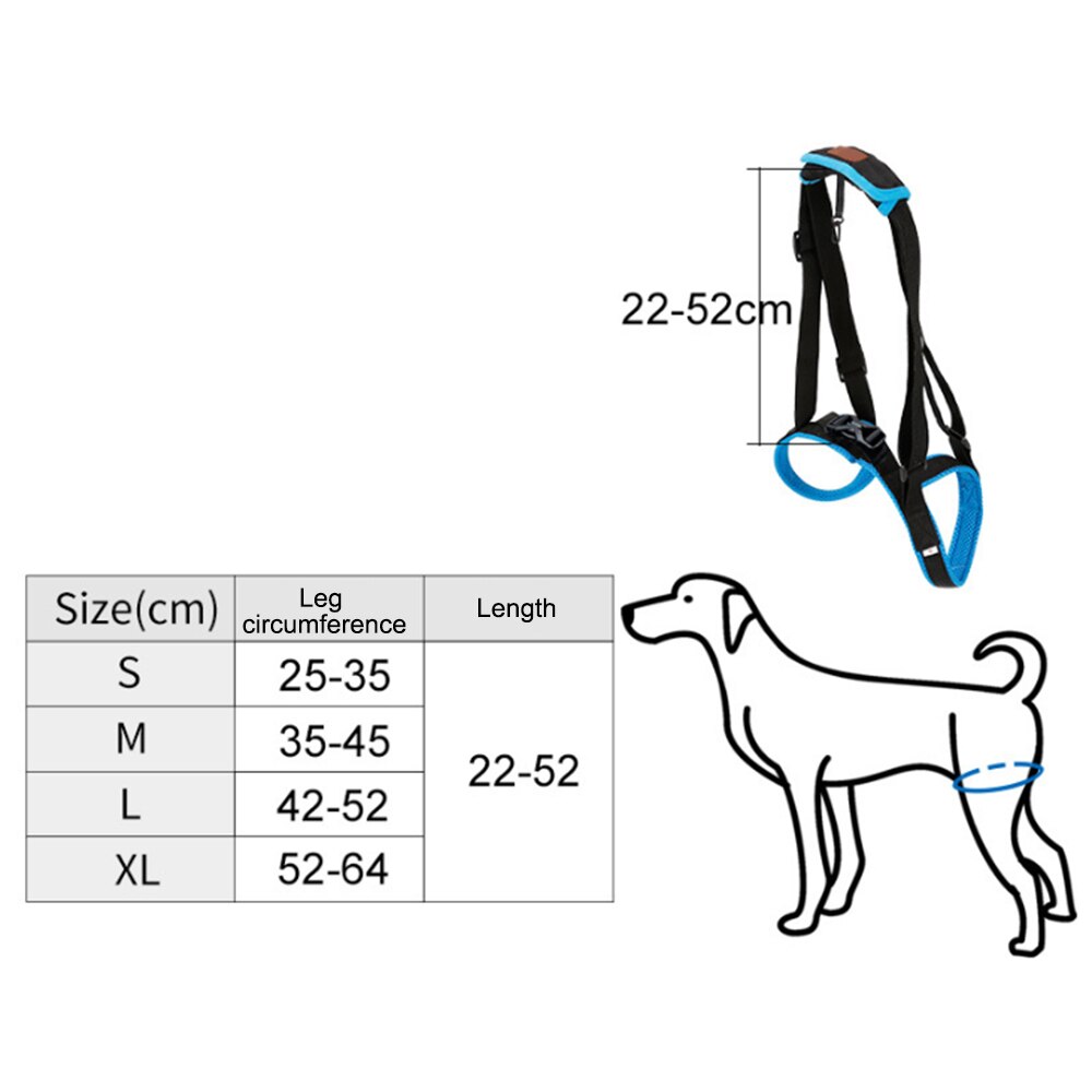 Adjustable Dog Lift Harness For Back Legs Pet Support Sling Help Weak Legs Stand Up Pet Dogs Leash Aid Assist Reliable Good Tool