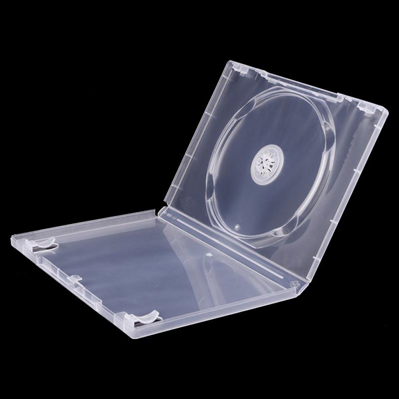 1PCS CD Storage Box Transparent DVD Case CD Package Portable for Home Cinema - Single Disc: Default Title