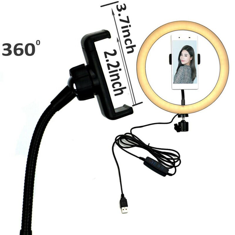 120LED 10 "Selfie LED Ring Licht Mobiele Telefoon Houder Desktop Lamp voor Live Make/Fotografie 3E15
