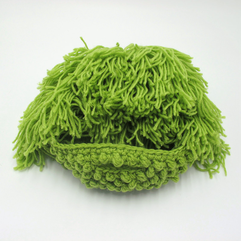Erwachsene Häkeln Perücke Mütze mit Bart Wilden Mann Kreative Gestrickte Haar Hütte für Cosplay Partei Rasta Hütte