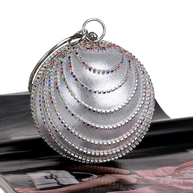 Diamants de luxe or mariage bracelets circulaires embrayage sacs à main sacs de soirée sacs à bandoulière pour les femmes: 7