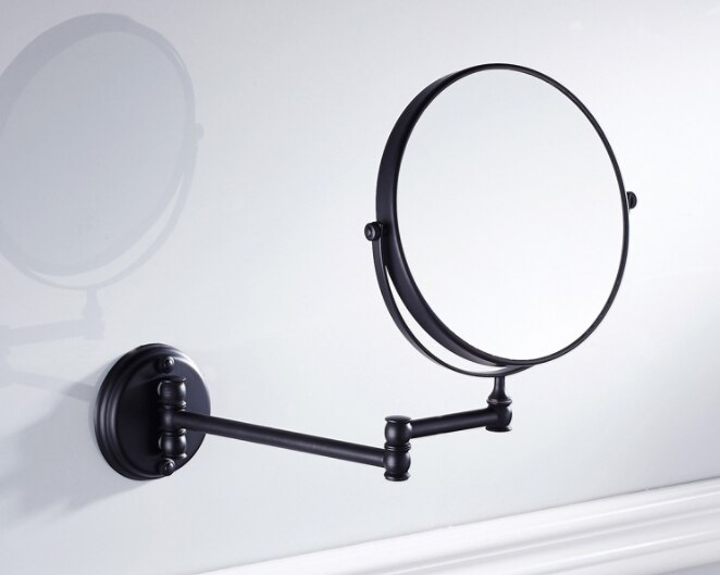 Retro Bathroom 8 Inch Folding Makeup Mirror Flip Telescopic Mirror Personality Wall Hanging Bathroom MirrorQ420: colour3