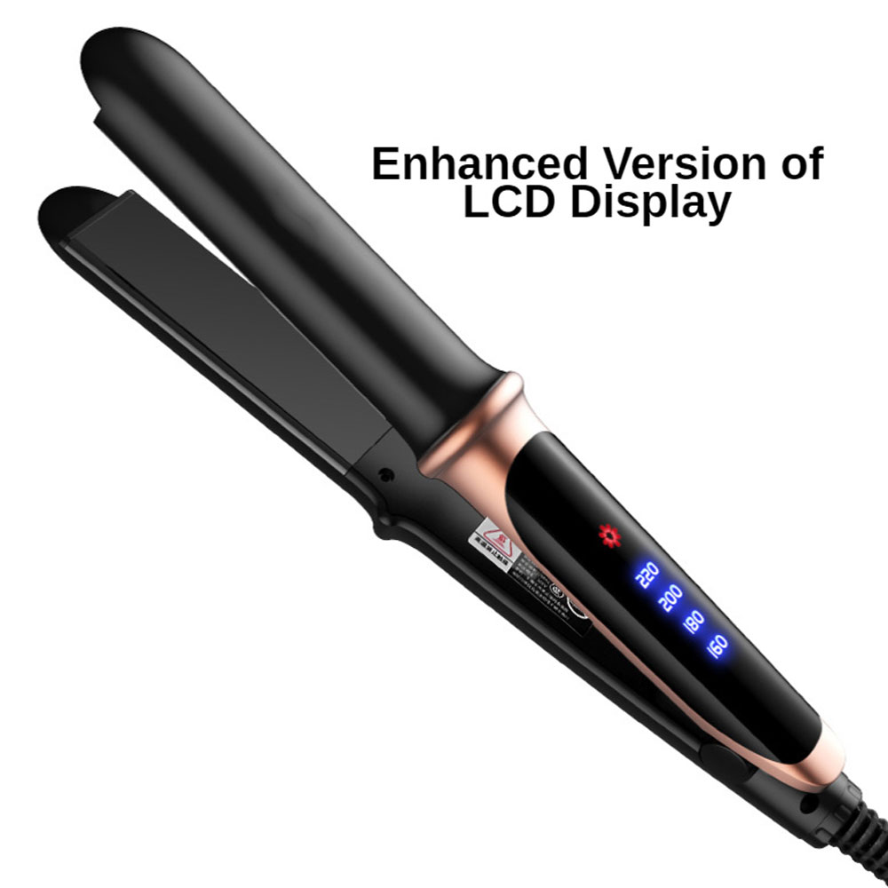 Fer à lisser plat , outils de coiffage en céramique, fer à lisser électrique, pince à sertir: Black / EU