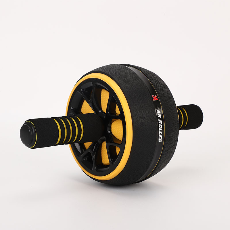 AB Rouleau pour Entraînement Entraînement de Base Exercrise Musculation Gymnastique À La Maison Équipement De Conditionnement Physique Mouvement Musculaire à Roues Simples: YELLOW