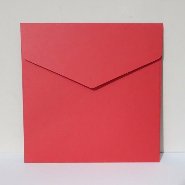 50pcs 127x127mm(5" x 5") Color Paper Envelope CD Storage Sleeve: 127mm Red