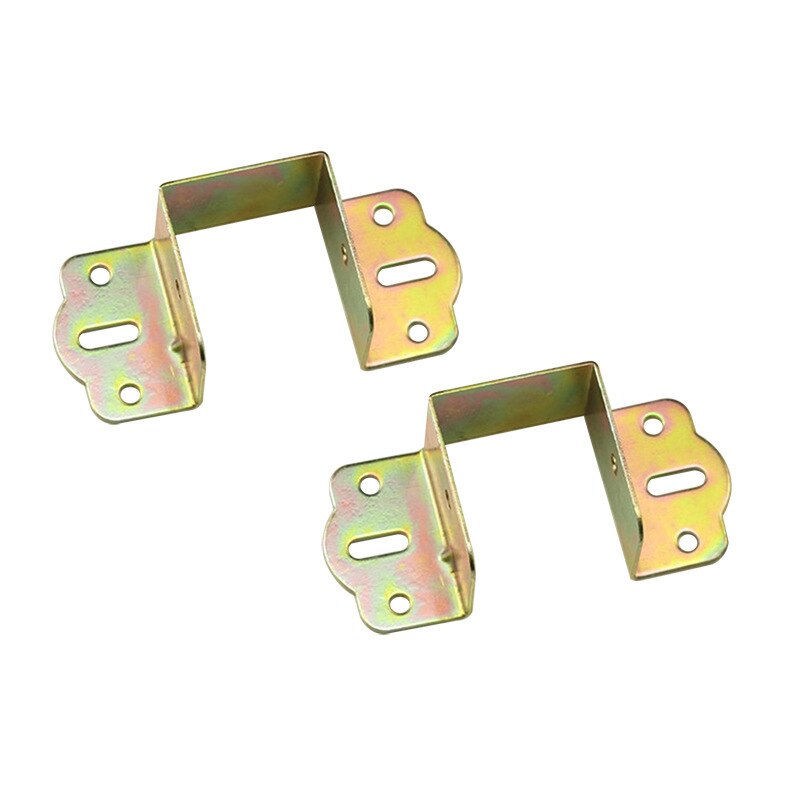 8pcs Bed Beam Support Metal Stand Wooden fixed Connector Thicken bed hinges Hook Corner Code Furniture Hardware Accessories