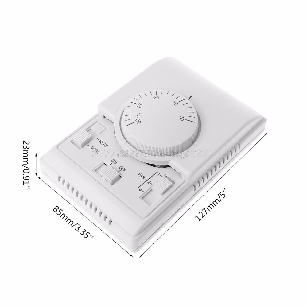 AC 220V Room Mechanical Thermostat Control Switch Air Conditioner Fan Coil Temperature Controller My02 19