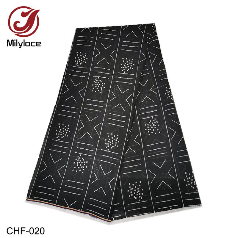 Afrikaanse Chiffon stof Digitale wax patroon Chiffon stof 5 yards per lot voor zomer jurken CHF-020-024: CHF-020