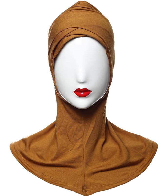1 fuld cover indre kors hijab kasketter muslimsk turban hat kvinder islamisk undertørklæde hætte solid modal hals hoved under hijab cagoule