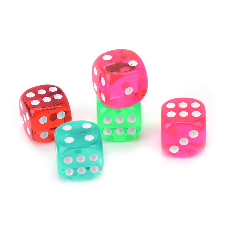 10pcs transparant acryl dobbelstenen 14mm board game dice game party apparatuur