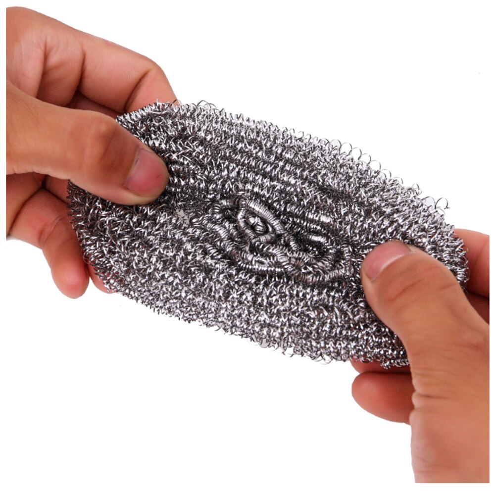 Dr.WOW 6-Pads Stainless Steel Wool Sponge，Extra Large Scrubber Magic Sponge Pad， Kitchen, Bathroom, Floor Cleaning 10CM