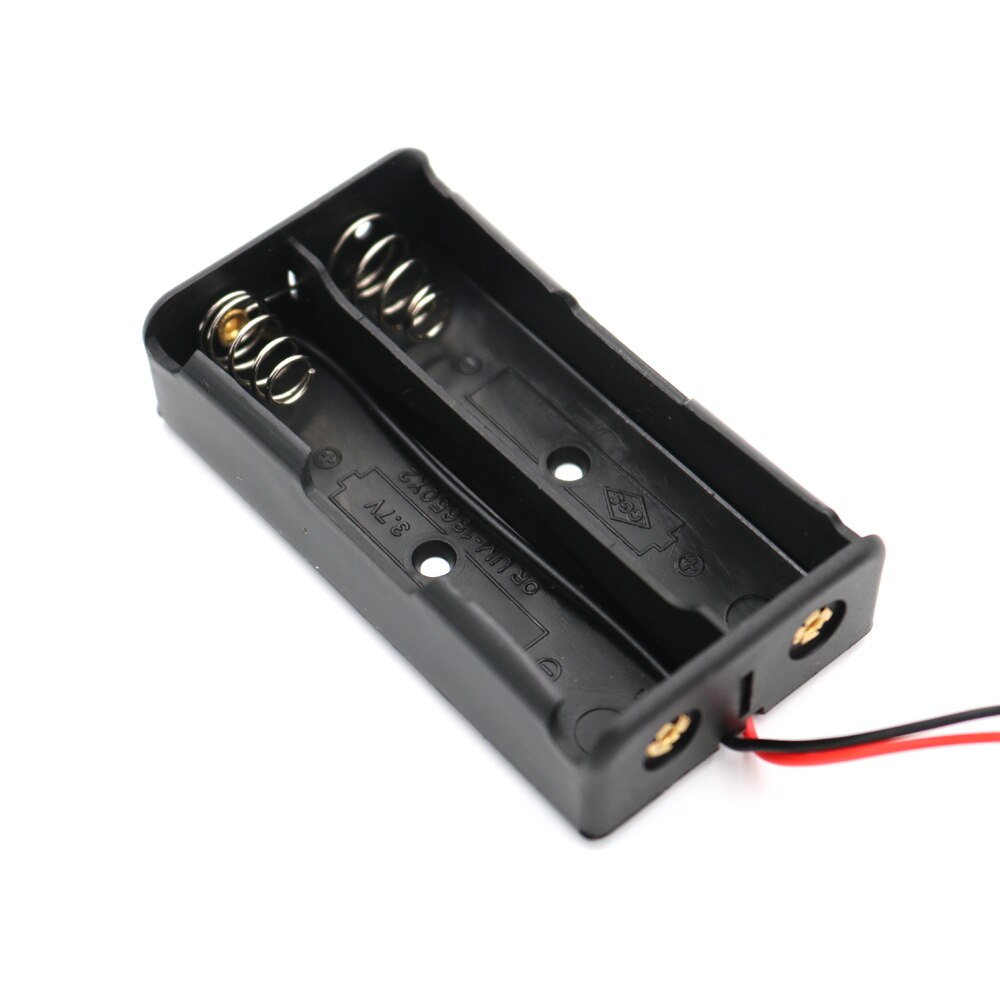 1 2 3 4 18650 Battery Holder Connector Storage Case Box With Wire Cable Series Parallel connection 3.7V 18650 Lithium Battery: 2P Parallel