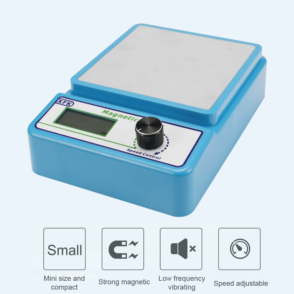 Mini Size Magnetic Stirrer Magnetic-mixer with Stir Bar 2400 rpm Max Stirring Capacity 1000ml Volume