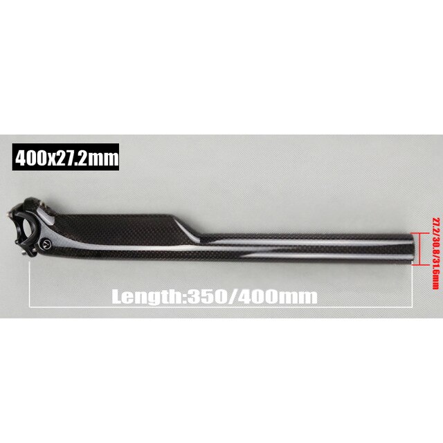TMAEX carbone vélo de route brise vent tige de selle vélo de montagne tige de selle carbone 27.2mm pièces de vélo ultra-léger carbone tige de selle: 3K Glossy 400x27.2mm