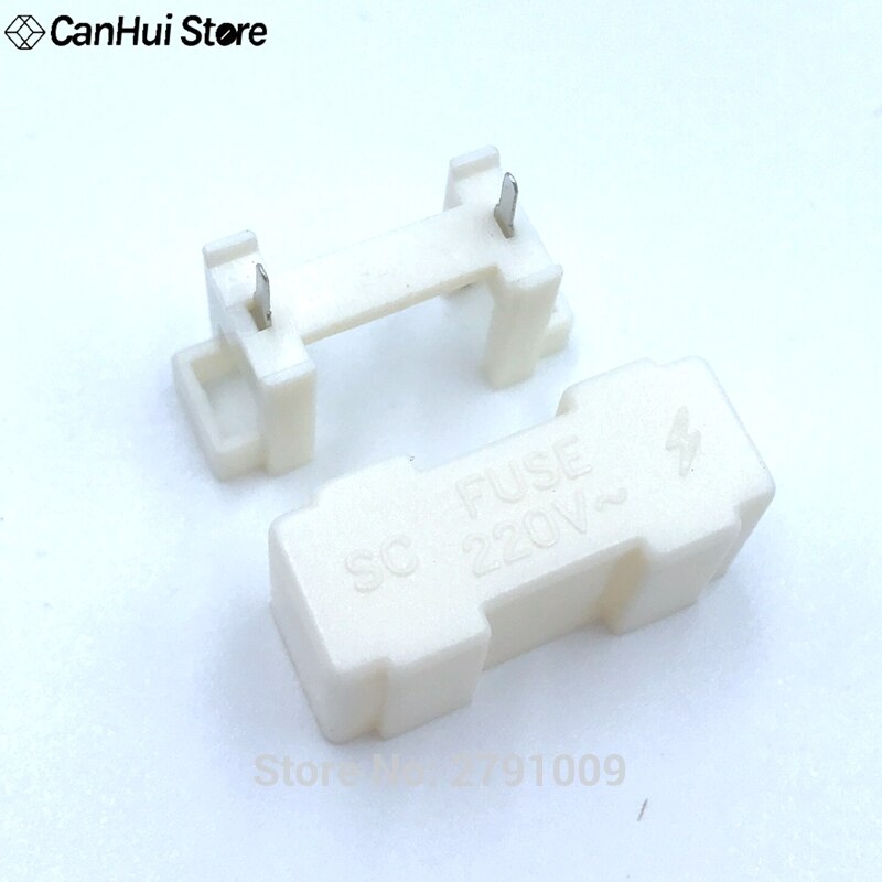 Fuse Holder 5*20mm Glass Safety Socket PCB Welding Plate Seat (10) Material Holder 5x20 Fuse Box Weld Line Plate Type Pin Type