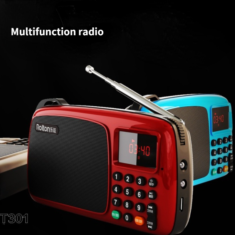 MINI Version Card Speaker LED Display Portable Speaker Tone USB&amp;TF Radio Morning Exercise Singing Machine for the Elderly