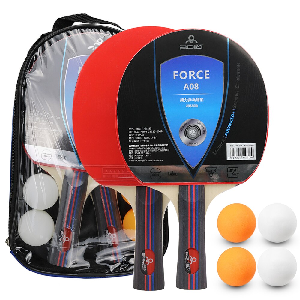 Table Tennis Ball and Bat Set 4 Ping Pong Bats 8 Ping Pong Balls Pack Table Tennis Set 4 Ping Pong Balls Bats Rackets Kit