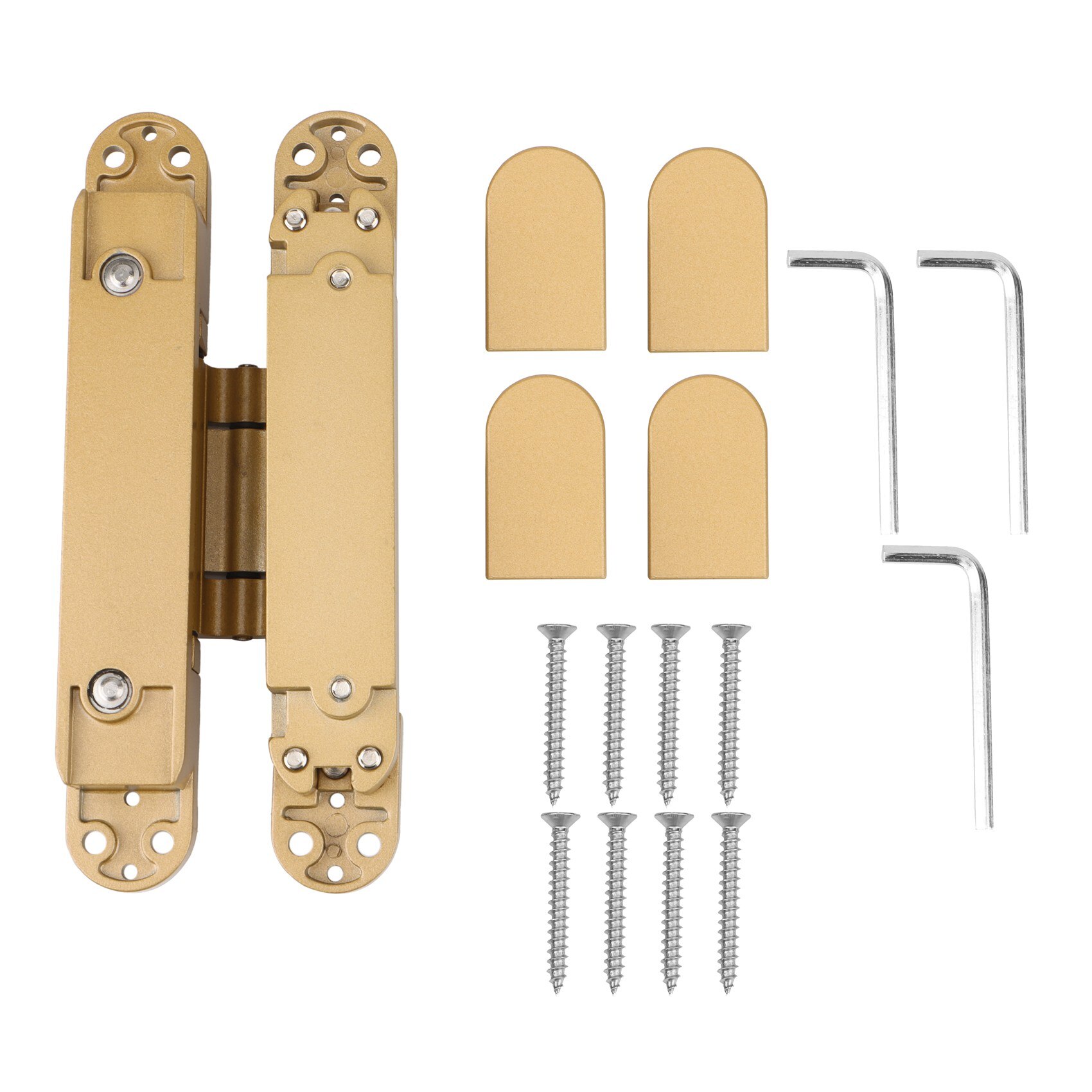 3D Adjustable Concealed Wood Door Mute Cross Hinge Adjustable Concealed Gate Self Closing Heavy Duty Hinges: Bronze