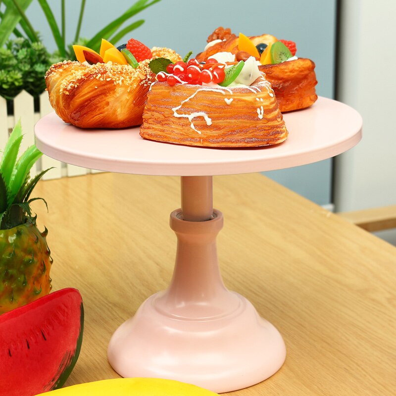 Bolo quente expositor sobremesa cupcake servindo placa redonda 10 Polegada para festa de casamento d6
