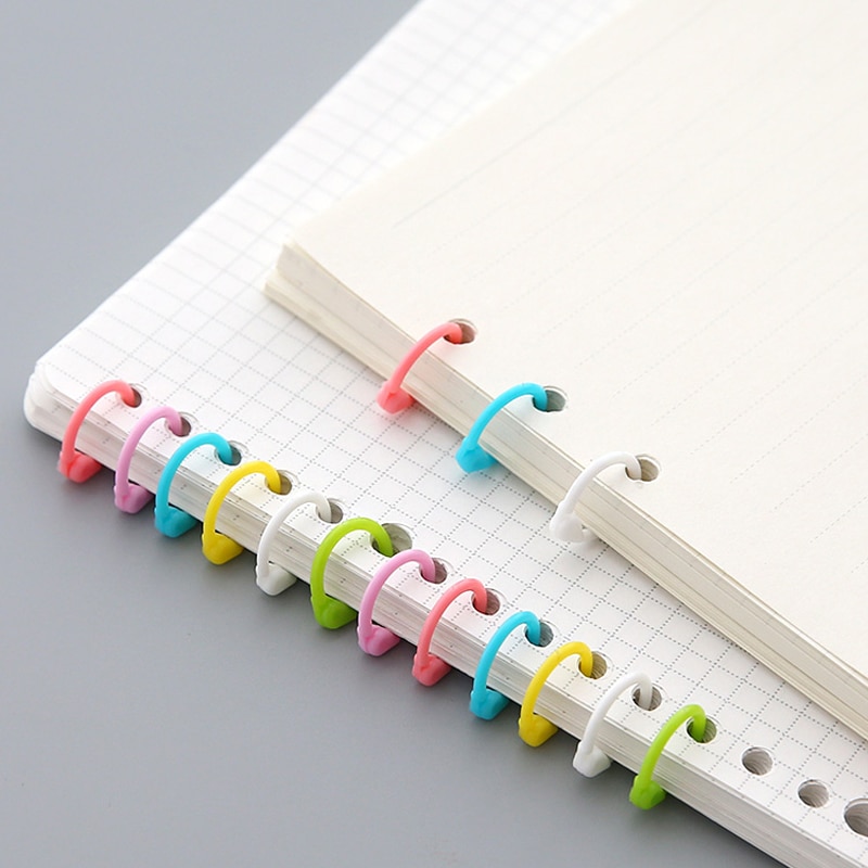 Kreative Süssigkeit Farbige Einfach Ring Papier Skizze Hinweis Buch verlieren Blatt Bindemittel Multi-funktion Kreis Kalender Keychain Schlüssel Ring