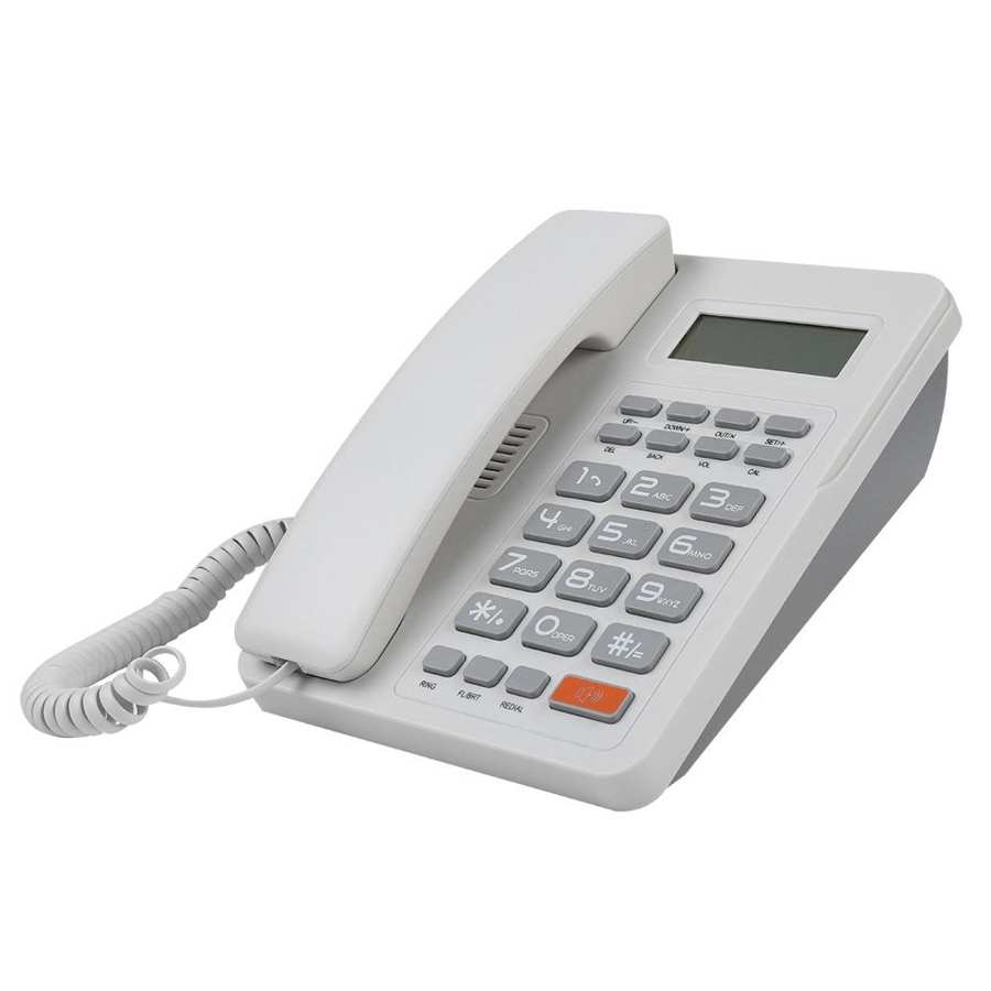 Caller ID Wired Corded Desktop Phone Office Landline Telephone DTMF/FSK Dual System for Home Hotel Business