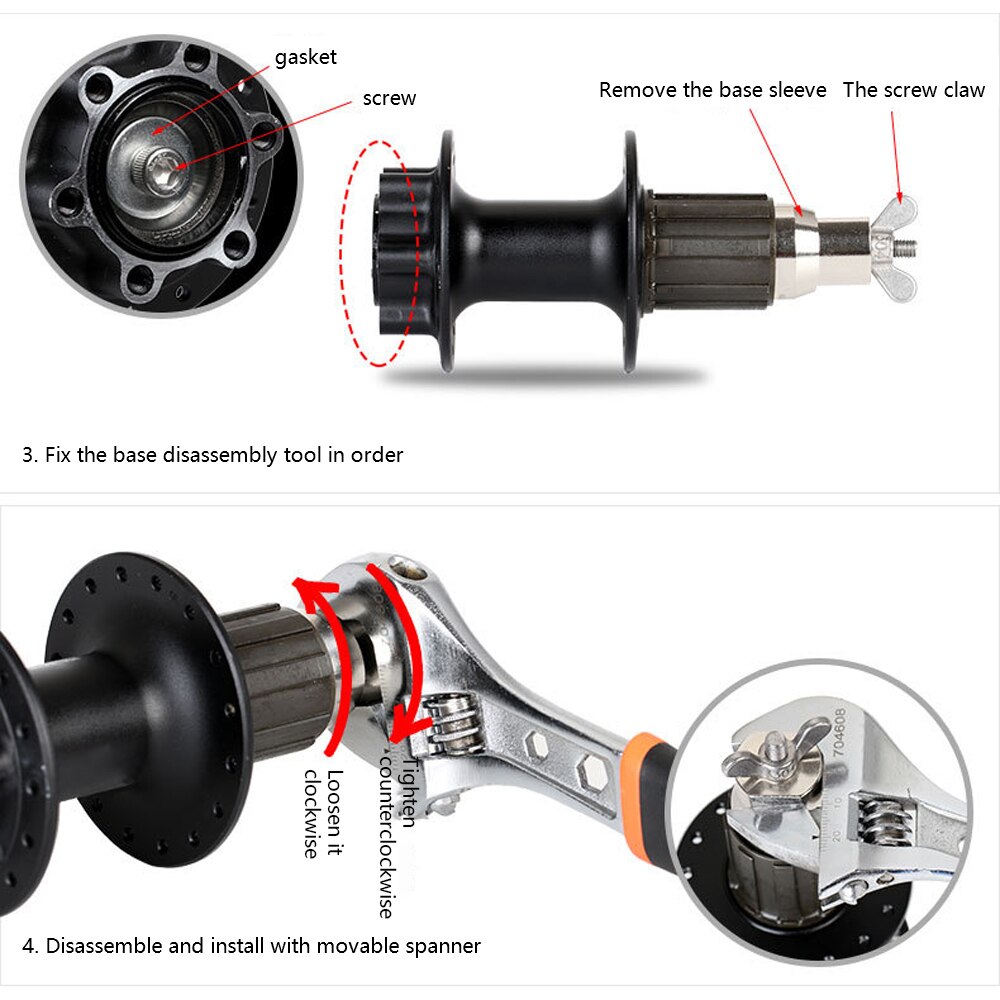 Mountain Road Bicycle Hub Removal Tool Remover Universal Quick Disassemble Slotted Socket Wrench Tools For MTB Outdoor