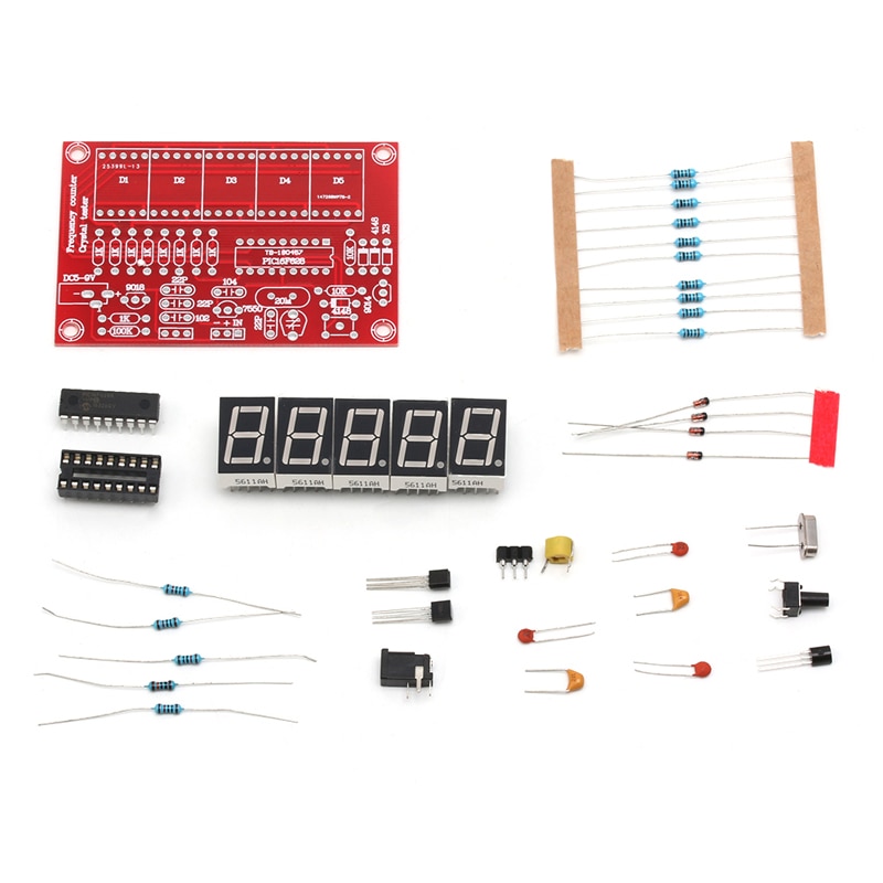 1Hz-50MHz Crystal Oscillator Frequency Counter Meter 5-Digital LED Display Kit