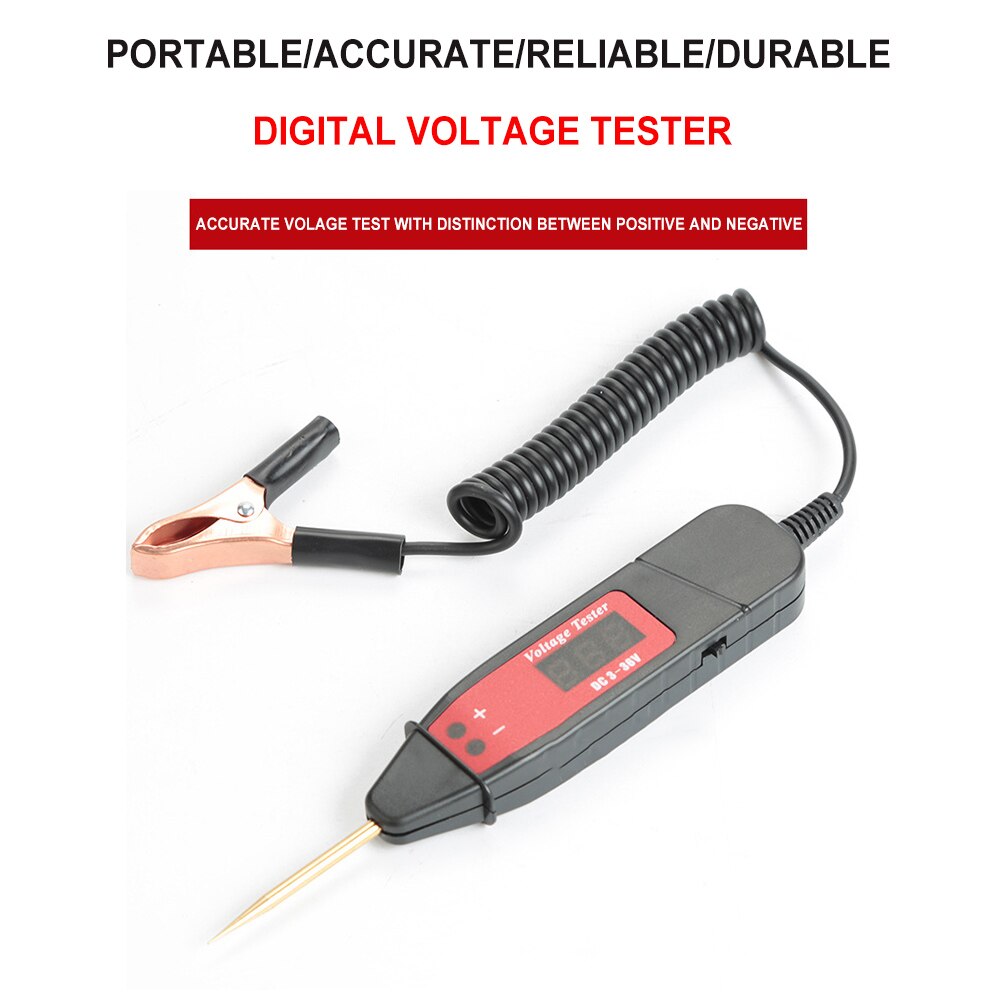 536V Car Voltage Tester LCD Digital Electric Volt... Grandado