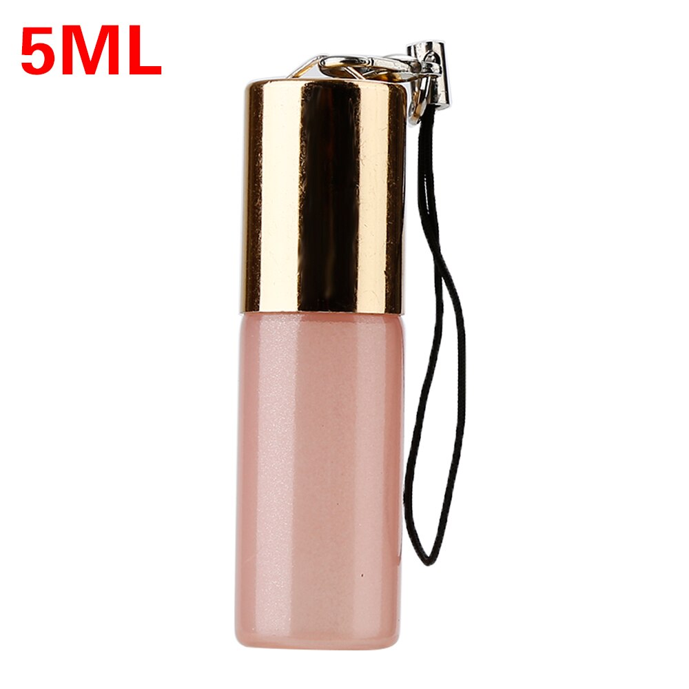 Mini bote de viaje portátil de 5ml botella de muestra de vidrio rellenable vacío enrollable con colgante para Perfume líquido de aceite esencial
