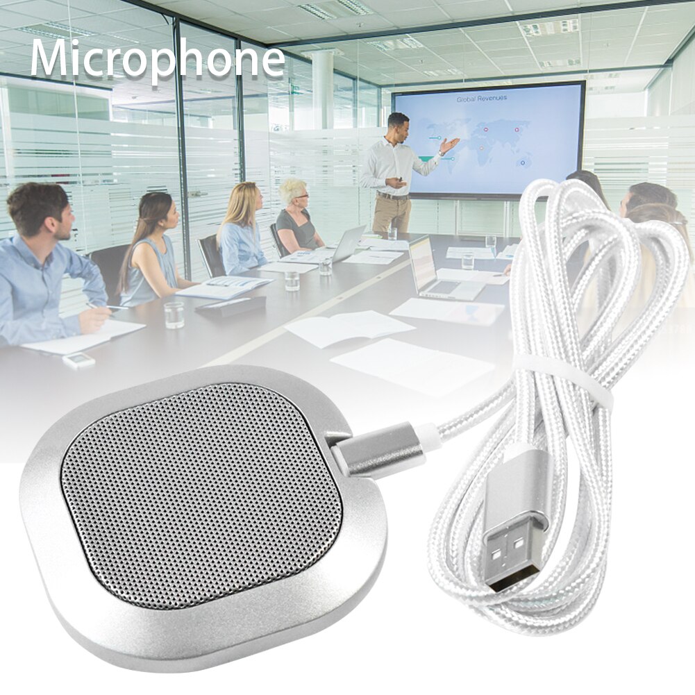 -40dB High Sensitivity Table Omnidirectional Microphone Plug And Play Desktop Computer USB Home Office Handsfree Call Interview