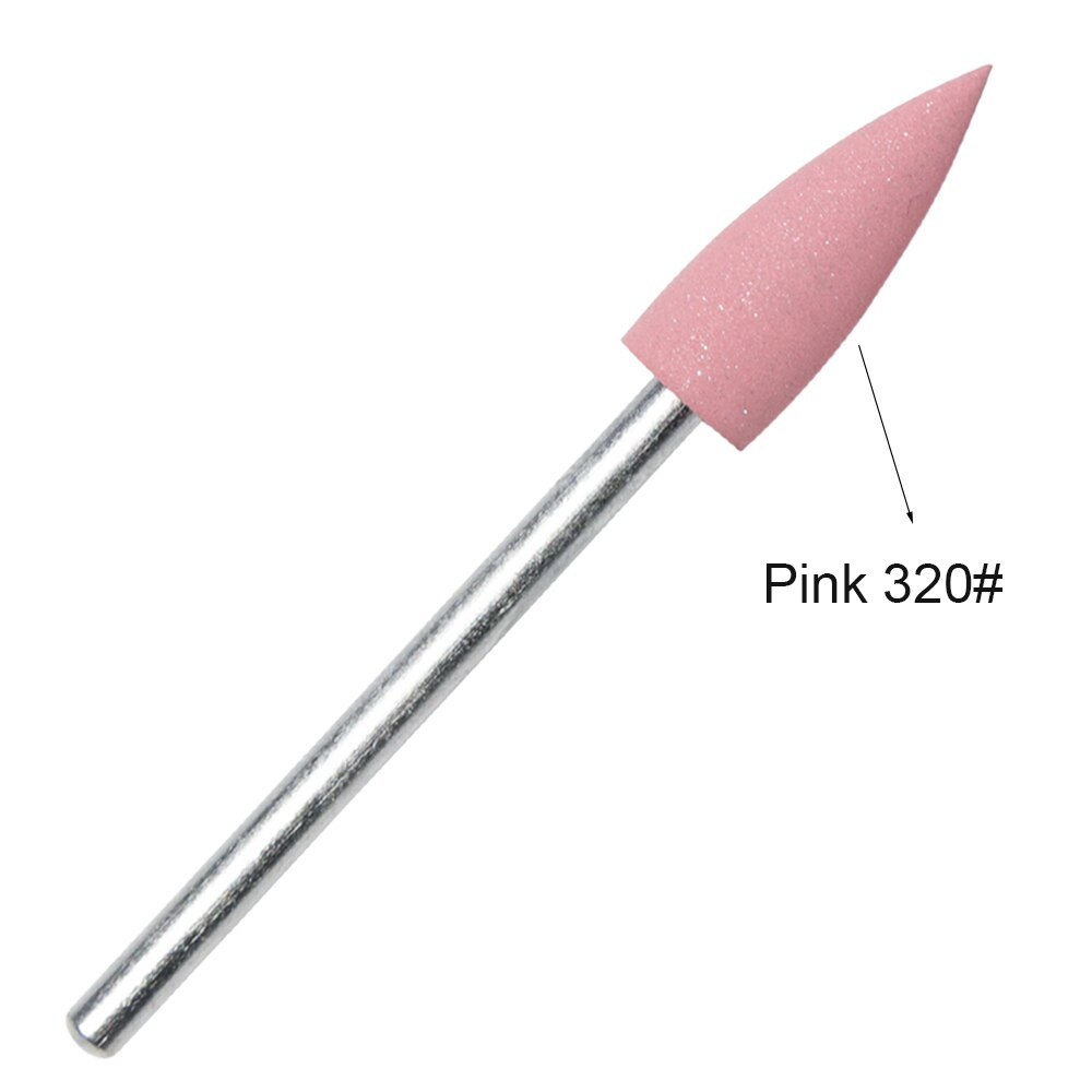 1 st 7 färg polerare buffert nagelborr silikon kuspidal elektriska nail art verktyg fräs för manikyr chgj 01-1