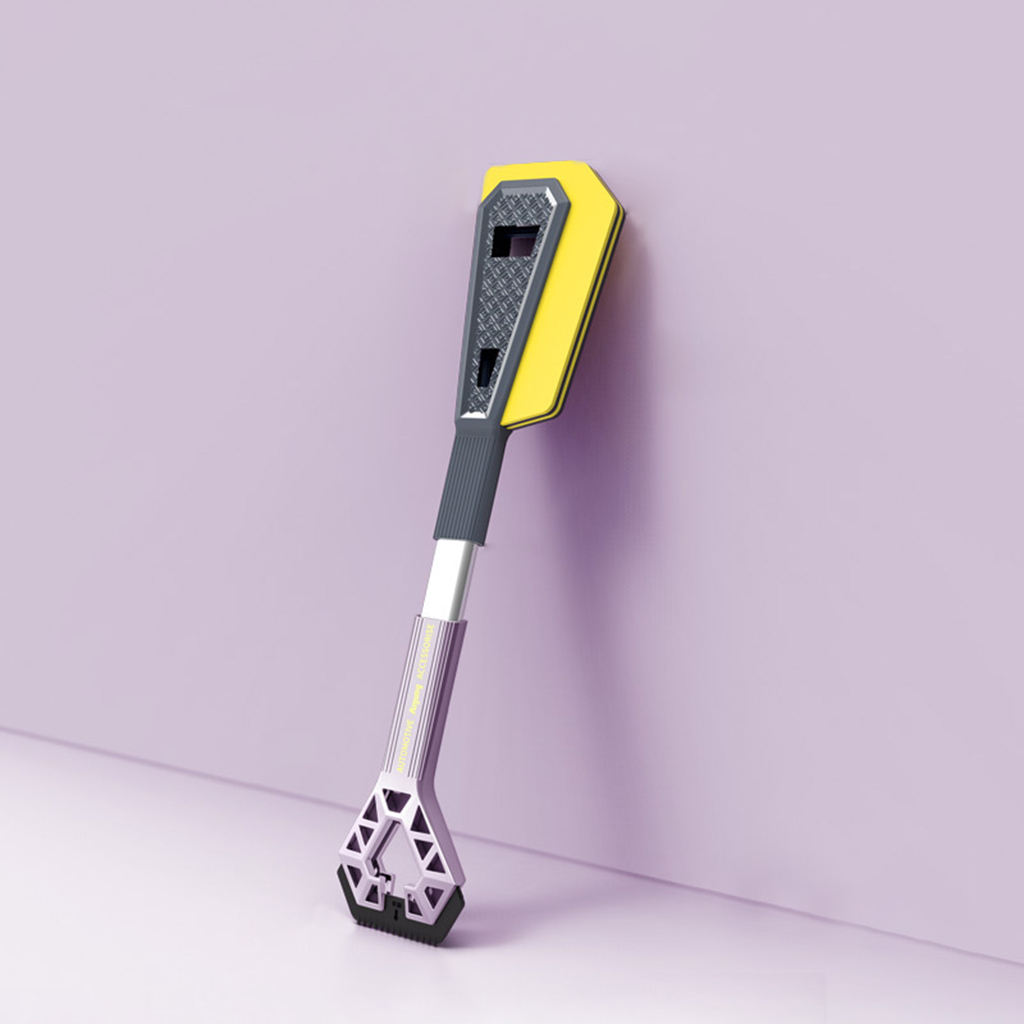 Universal Car Snow Shovel Non-Slip Handle Ice Scraper Ice Breaker EVA Sponge Tools Snow Brushes Windshield for Outdoor Winter: Double Purple Sedan 