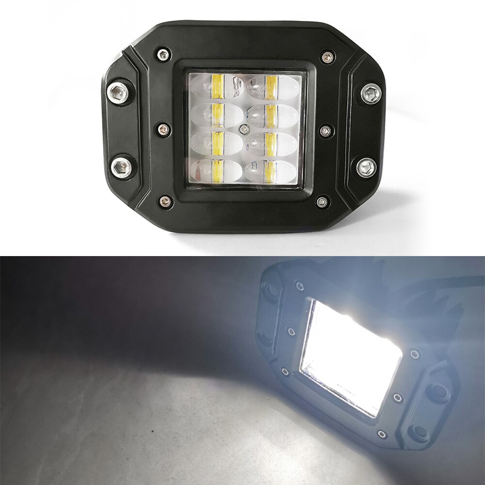 8LED Flush Mount Offroad LED Work Light 24W 12V LED 24V Pods Truck Driving Lamp For Auto Car SUV Tractor 4x4 Off Road Motorcycle