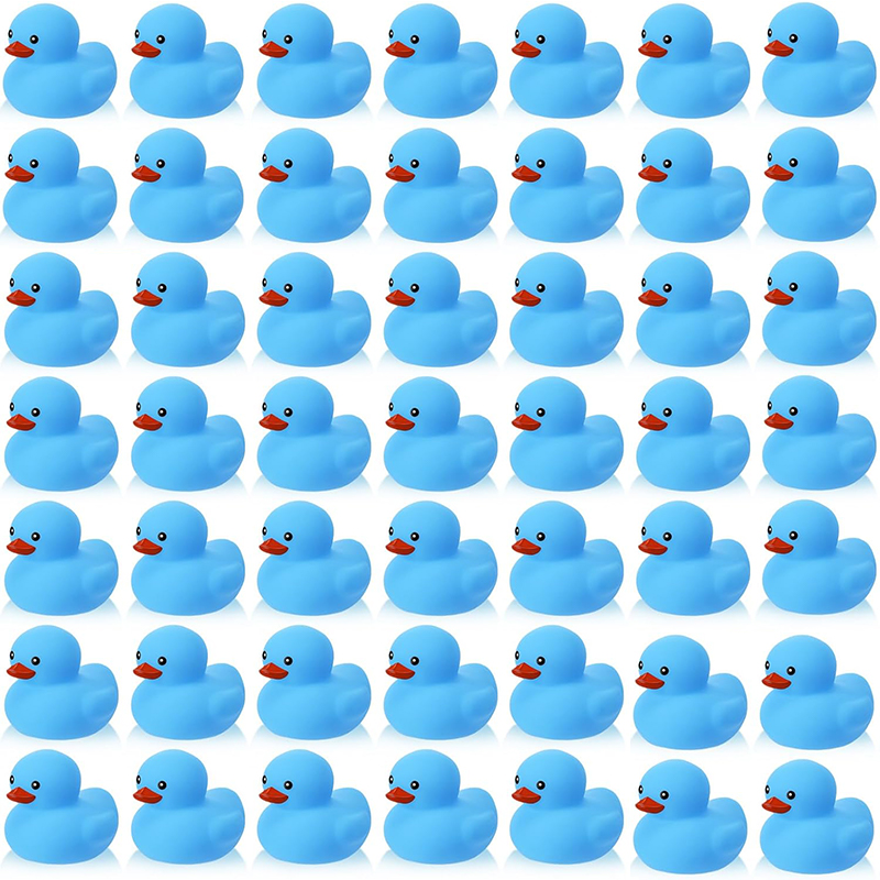 6/12/24/48 piezas patos de goma azules Mini pato conjunto juguetes patos de goma chirriantes lindos patos flotantes para recuerdo de de cumpleaños: Gris