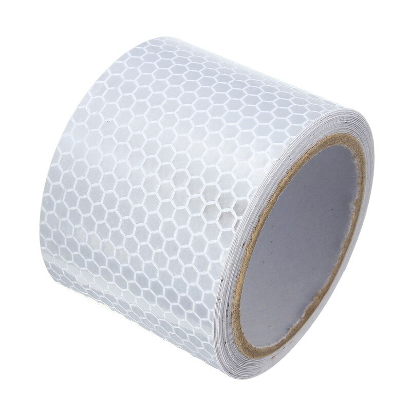 Silver White 3 Meters Car Reflective Safety Warning Conspicuity Roll Tape Film Sticker For Tricycles