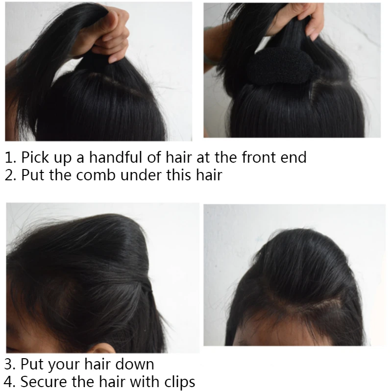 Almohadillas para el cabello esponjosas para aumentar el volumen del cabello, pinzas para el cabello, esponja práctica para el cabello, accesorios de peluquería para mujeres y niñas
