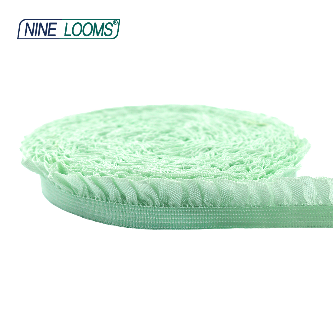 Cintas elásticas de encaje con volantes brillantes, cintas de LICRA con volantes de 5/8 "y 15mm, correas de lencería, vestido de tutú, manualidades de costura, 2, 5 y 10 yardas: Opaco / 2M