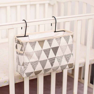 Crib Accessoires Tas Opslag Houder Bed Organizer Nachtkastje Opbergtas Wieg Bed Side Pouch Opknoping Organisator Nappy Houder Zakken: 12