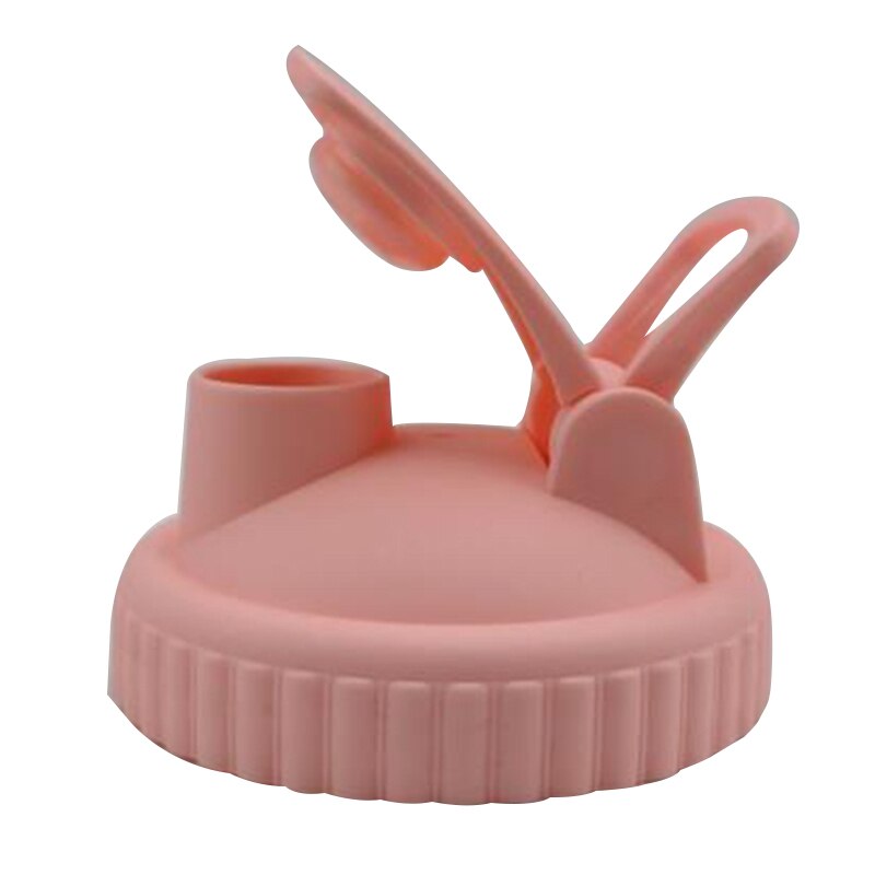 Mason Jar Lids Cover Sealing Lid Anti-leakage with Straw Hole Wide Mouth Cute Decorative Capfor Leak-proof Bottle Cover: pink / 70mm