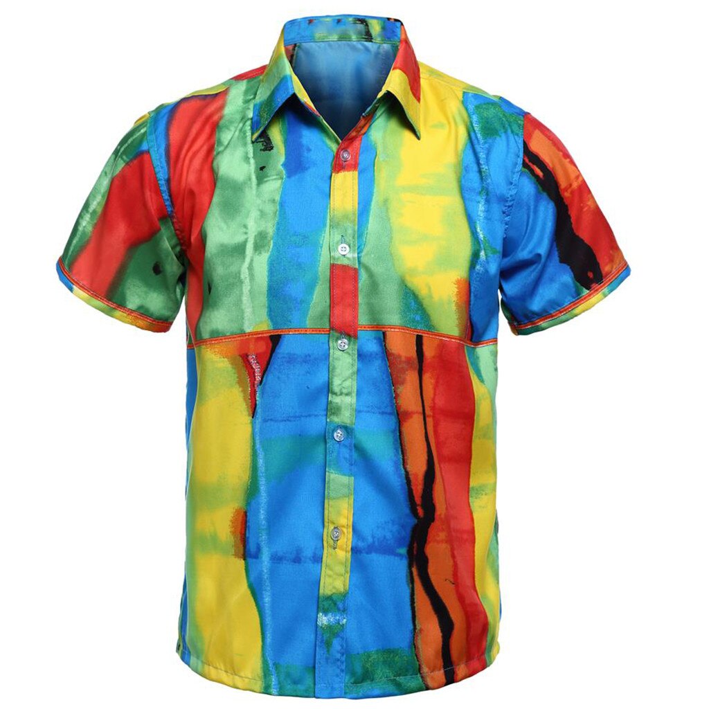 Camiseta primaveral de feitong para hombre con estampado de pareja de piratas de Surf de verano de manga corta Unisex # w45: Amarillo / XL